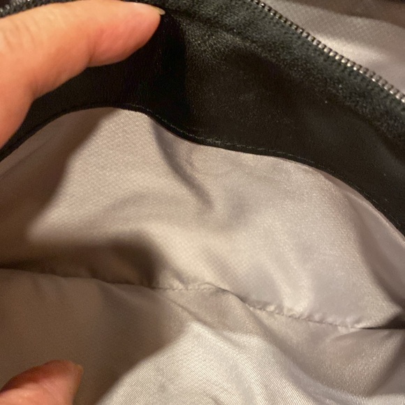 Tumi crossbody bag.
Length is 8.5 inches 
Height is 5.5 inches - Picture 4 of 15